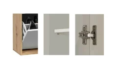 Scarpiera Anuk, 105x24h112 cm, Bianco e Rovere<Dmora Discount