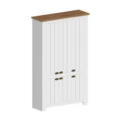 Scarpiera Apricena, 114x42h200 cm, Bianco e<Dmora Online