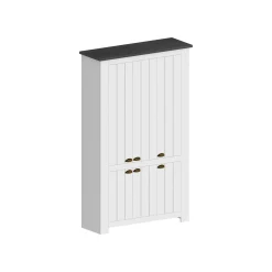 Scarpiera Apricena, 114x42h200 cm, Bianco e<Dmora Cheap