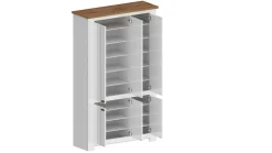 Scarpiera Apricena, 114x42h200 cm, Bianco e<Dmora Online