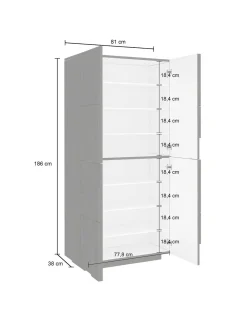 Scarpiera Archibal, cm 81x38h167,<Dmora New