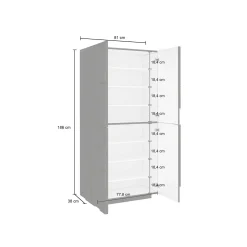 Scarpiera Archibal, cm 81x38h167,<Dmora Online