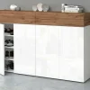 Scarpiera Are, 154x38h100 cm, Bianco e<Dmora Sale
