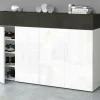 Scarpiera Are, 154x38h100 cm, Bianco e<Dmora Hot