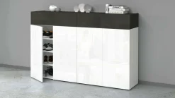 Scarpiera Are, 154x38h100 cm, Bianco e<Dmora Hot