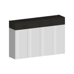 Scarpiera Are, 154x38h100 cm, Bianco e<Dmora Hot