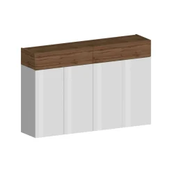 Scarpiera Are, 154x38h100 cm, Bianco e<Dmora Sale