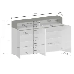 Scarpiera Are, 154x38h100 cm, effetto larice<Dmora New