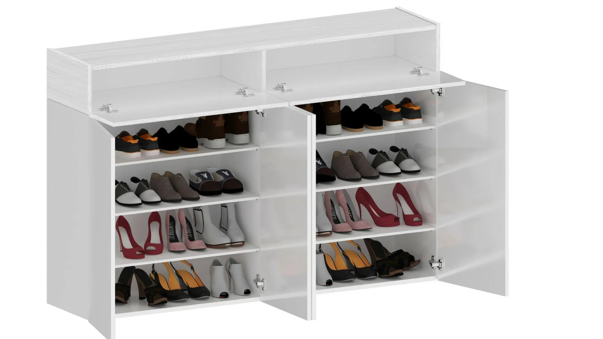 Scarpiera Are, 154x38h100 cm, effetto larice<Dmora New