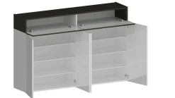 Scarpiera Are, 154x38h100 cm, Bianco e<Dmora Hot