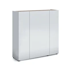 Scarpiera Arrone, 116x35h115 cm, Bianco lucido e Rovere<Dmora Store