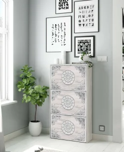 Scarpiera Asca, 60x22h113 cm, anticato<Dmora Outlet