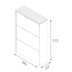 Scarpiera Asca, 70x17h180 cm,<Dmora Cheap
