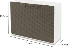 Scarpiera Aseo, 51x17h40 cm, Tortora e Bianco<Dmora Clearance