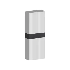 Scarpiera Asklol, 76x38h200 cm, Bianco e Ardesia<Dmora Fashion