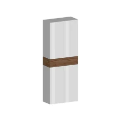 Scarpiera Asklol, 76x38h200 cm, Bianco e Rovere<Dmora Online