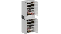 Scarpiera Asklol, 76x38h200 cm, Bianco e Ardesia<Dmora Fashion
