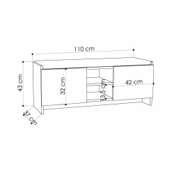 Scarpiera Axar, 110x37h43 cm,<Dmora Best