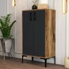 Scarpiera Axarix, 60x35h111 cm, Noce e Antracite<Dmora Cheap