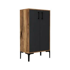 Scarpiera Axarix, 60x35h111 cm, Noce e Antracite<Dmora Cheap