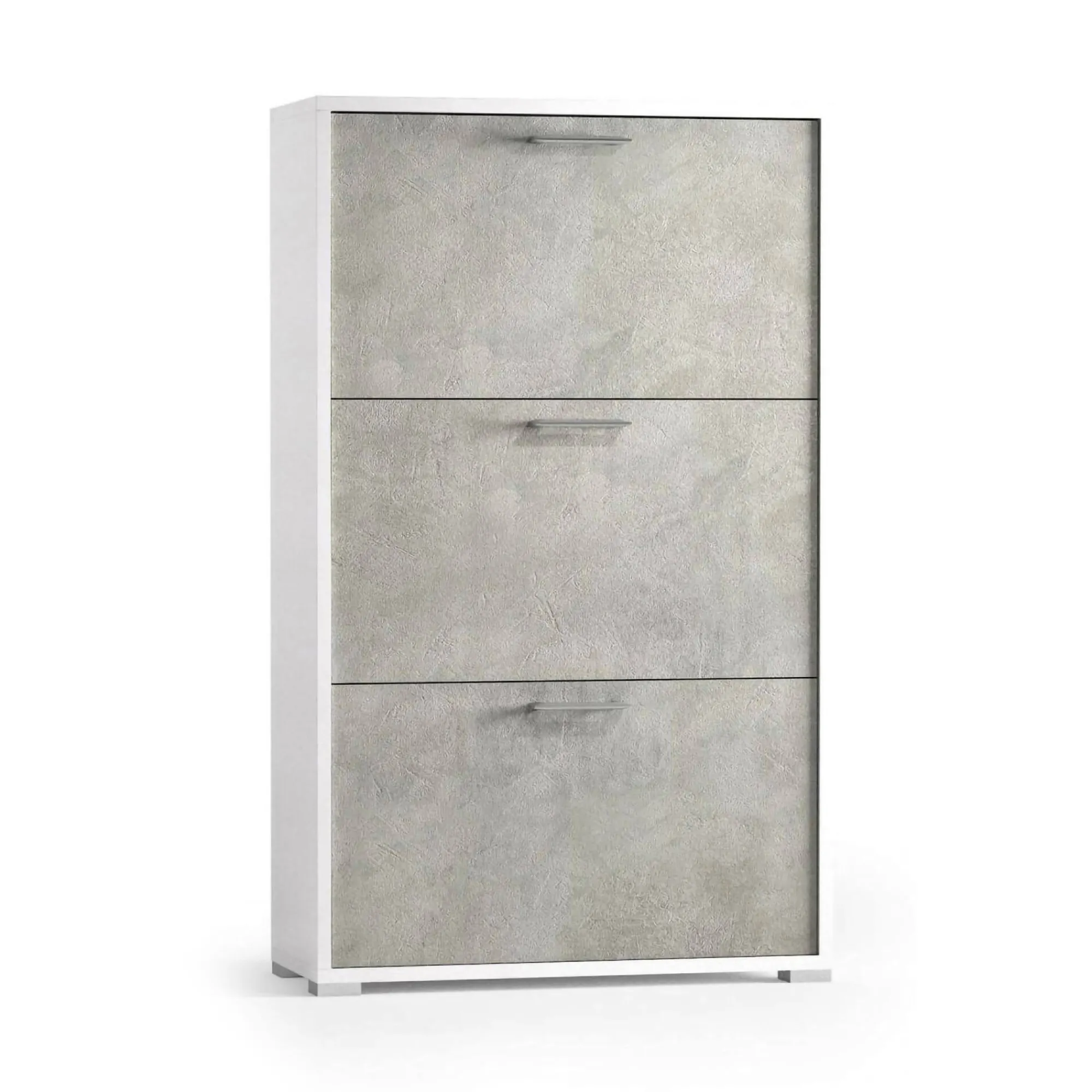 Scarpiera Axinite, 67x28h112 cm, Bianco e Cemento<Dmora Outlet