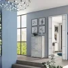 Scarpiera Axinite, 67x28h112 cm, Cemento e Azzurro<Dmora Best