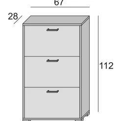 Scarpiera Axinite, 67x28h112 cm,<Dmora Sale