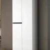 Scarpiera Baiso, 80x34h200 cm, Bianco lucido e Antracite<Dmora Online
