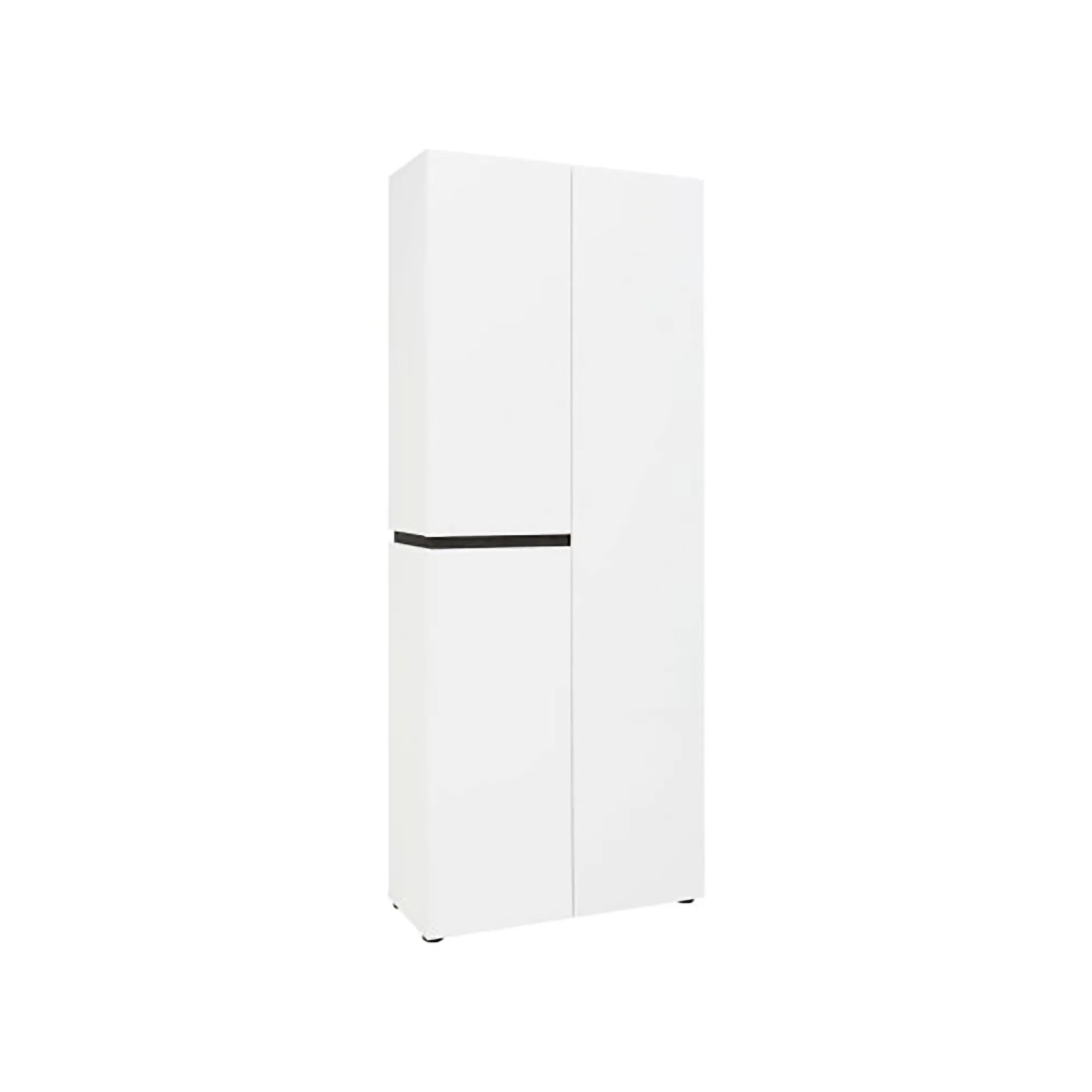 Scarpiera Baiso, 80x34h200 cm, Bianco lucido e Antracite<Dmora Online