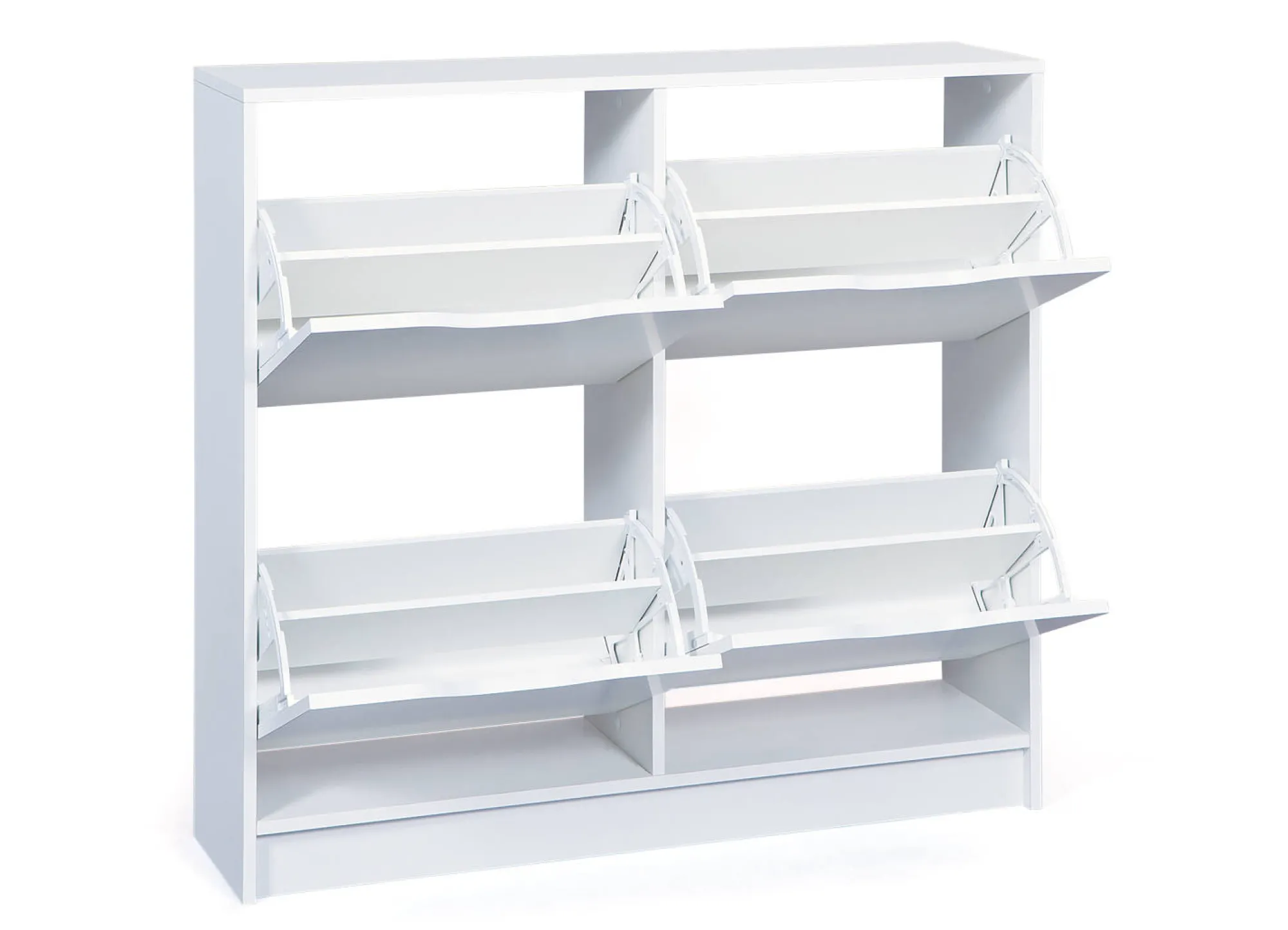 Scarpiera Beckum, Mobile portascarpe, Armadio da ingresso multiuso, Mobiletto per calzature, 90x100 h25 cm,<Dmora Shop