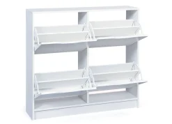 Scarpiera Beckum, Mobile portascarpe, Armadio da ingresso multiuso, Mobiletto per calzature, 90x100 h25 cm,<Dmora Outlet
