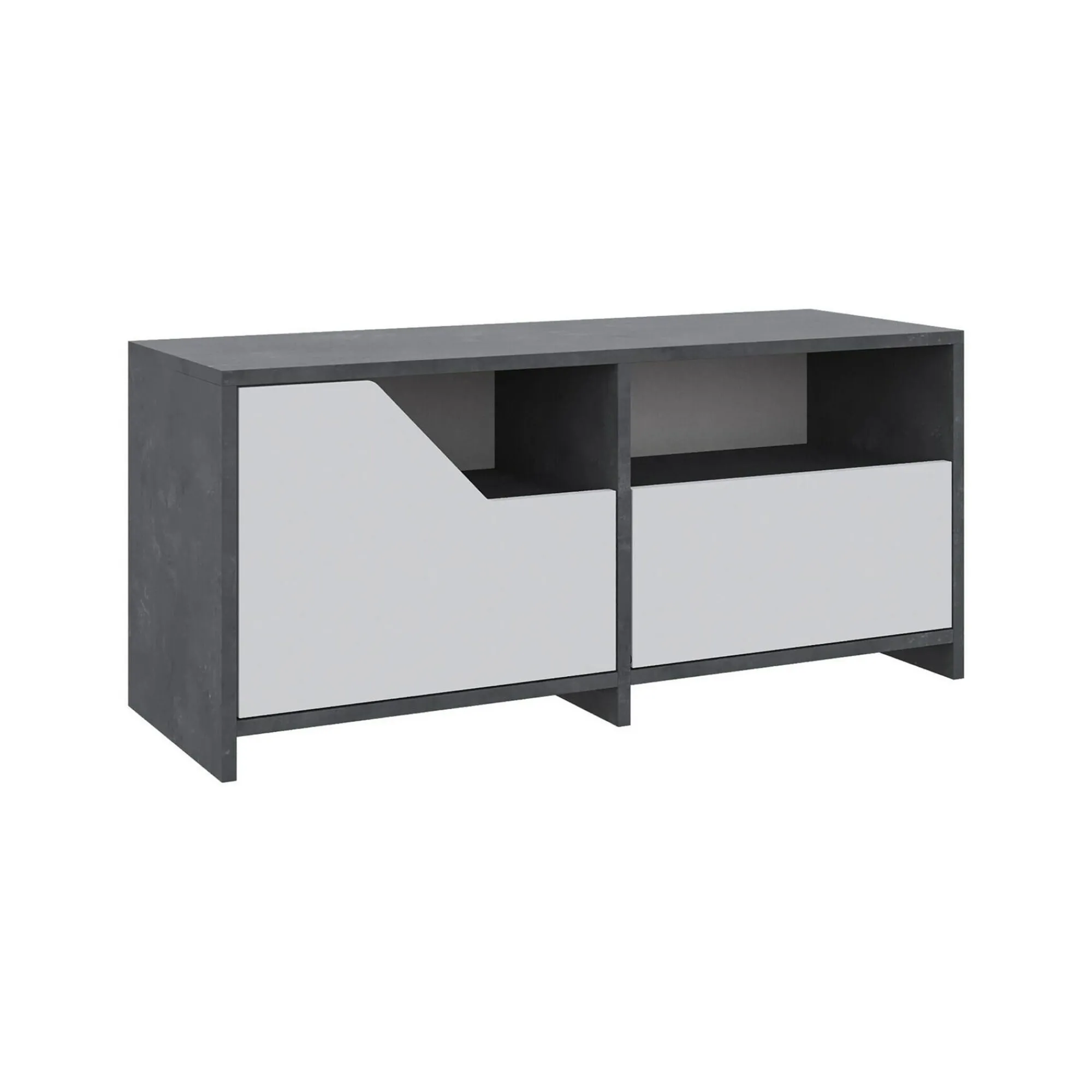 Scarpiera Berto, 105x37 h47 cm, Grigio e Bianco<Dmora Best