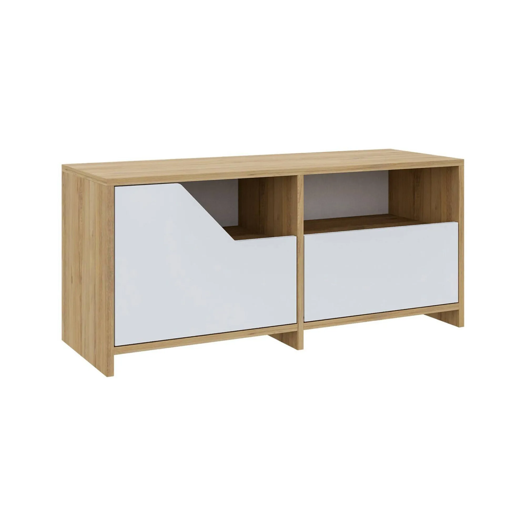 Scarpiera Berto, 105x37 h47 cm, Quercia e Bianco<Dmora Best