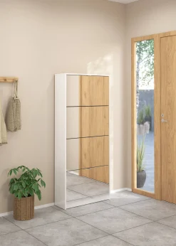 Scarpiera Bliss, Mobile portascarpe, Armadio da ingresso multiuso, Mobiletto per calzature, 24x70 h162 cm, Bianco<Dmora Flash Sale