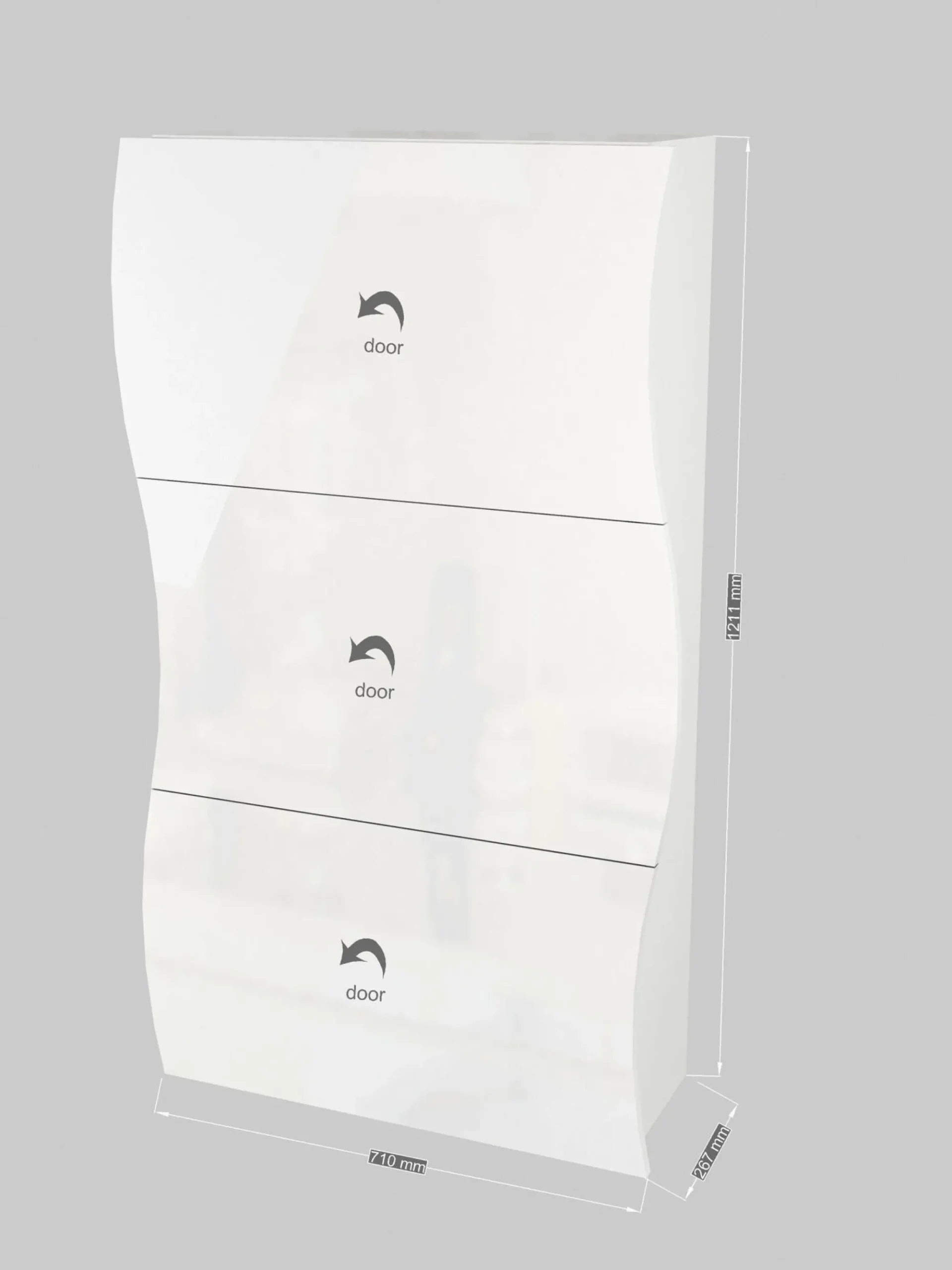 Scarpiera Borea, cm 71x27h122,<Dmora Fashion