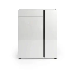 Scarpiera Cavallino, 91x33h115 cm, Bianco lucido e Antracite<Dmora Flash Sale