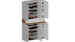 Scarpiera Charoite, 114x35h200 cm, Bianco e<Dmora Outlet