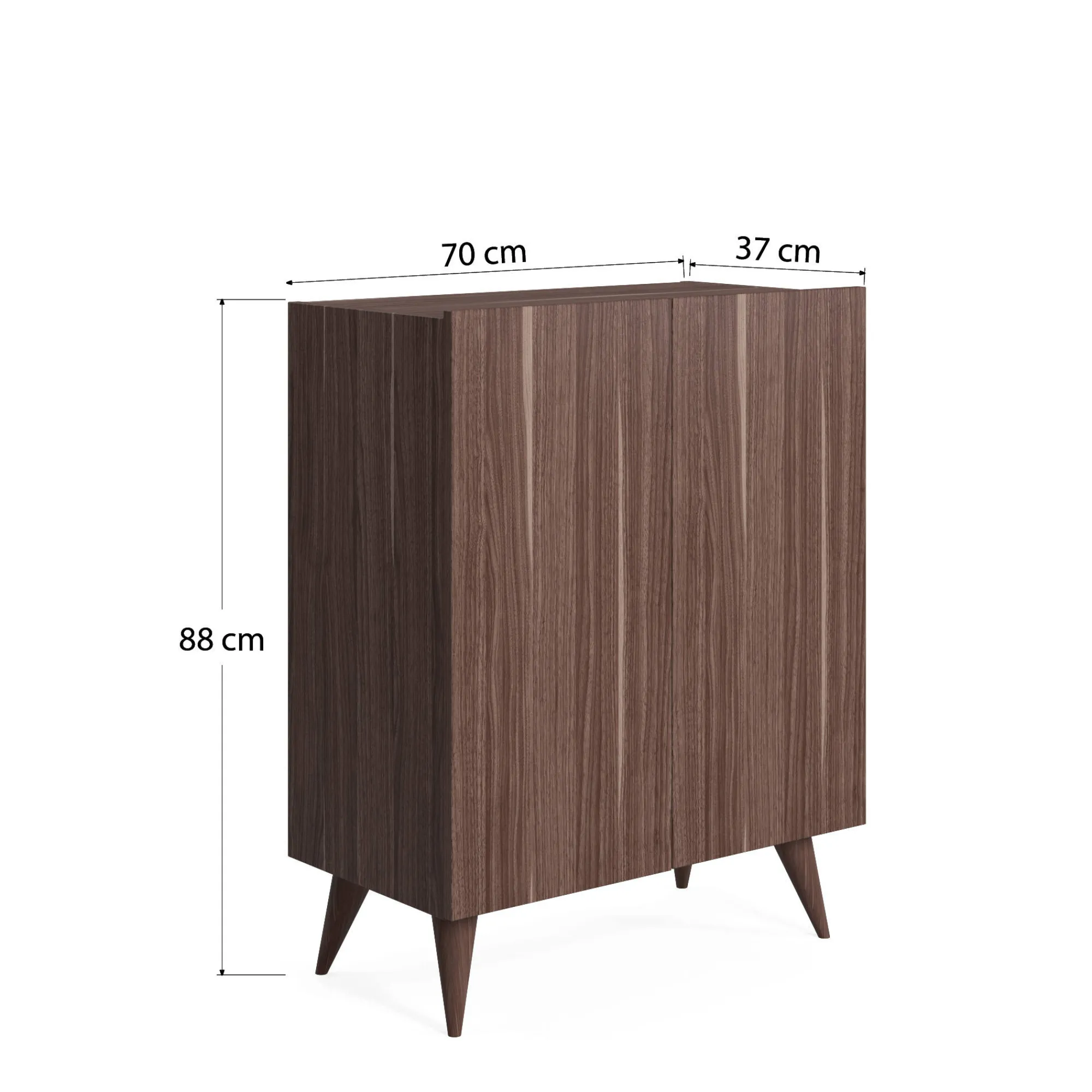 Scarpiera con due ante battenti e quattro ripiani interni, cm 70 x 37 x 88, colore<Dmora Sale