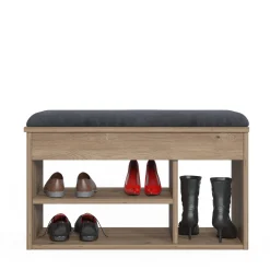 Scarpiera con seduta e ripiani, cm 80 x 31 x 46, colore<Dmora Cheap