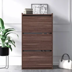 Scarpiera con tre ante a ribalta, cm 65 x 32 x 11,8, colore<Dmora Sale