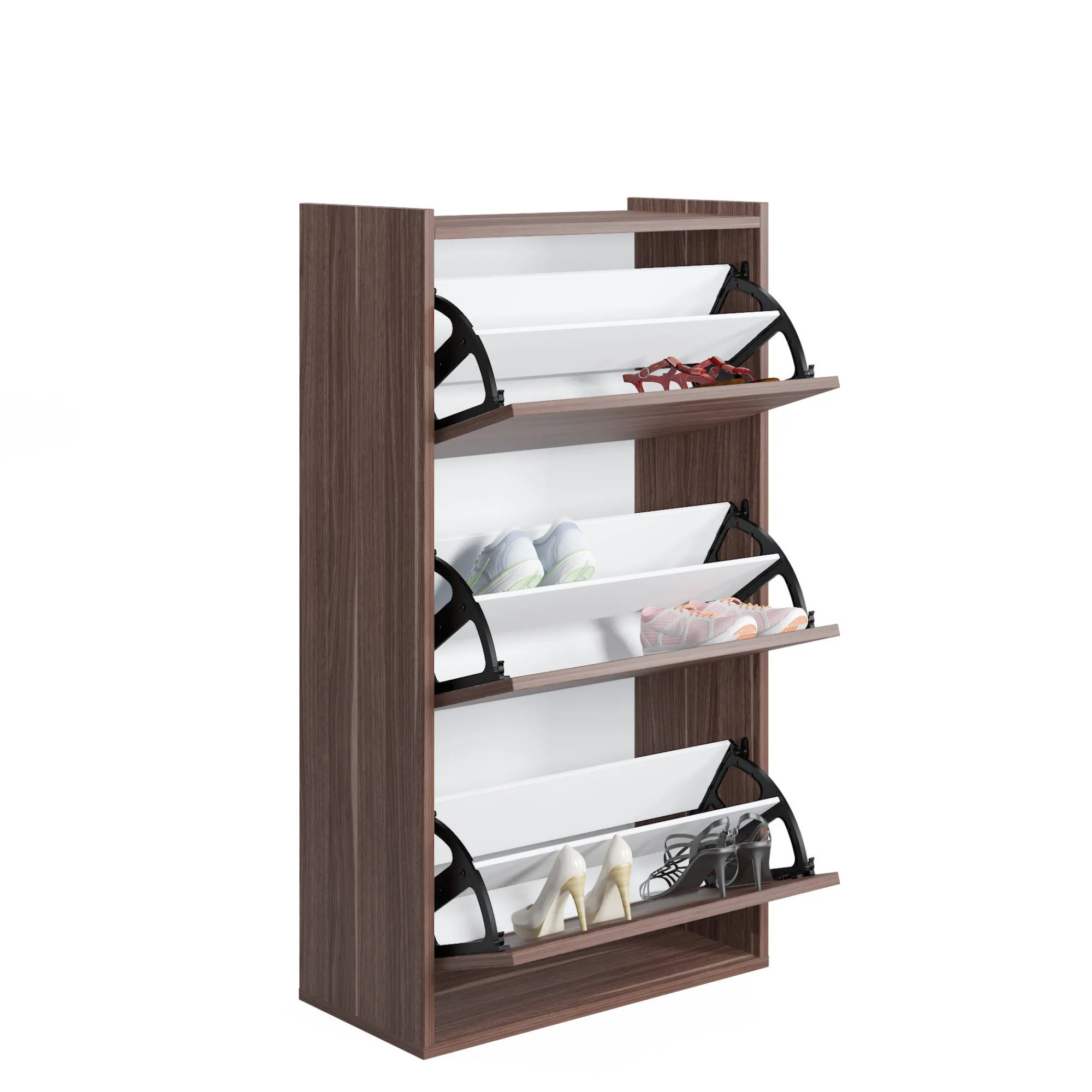 Scarpiera con tre ante a ribalta, cm 65 x 32 x 11,8, colore<Dmora Best Sale