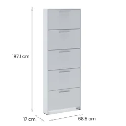 Scarpiera Dabakumo, 69x17h187 cm,<Dmora Best