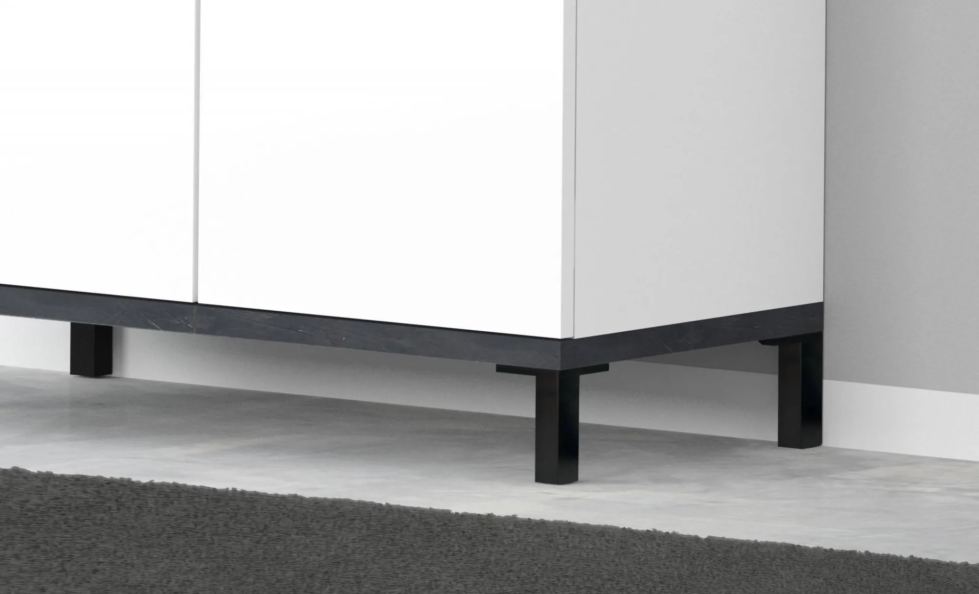 Scarpiera Dabbaso, cm 80x40h80, Bianco lucido e Ardesia<Dmora Clearance
