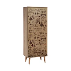 Scarpiera Dacrydium, 50x38 h135 cm, Quercia e Noce<Dmora Shop
