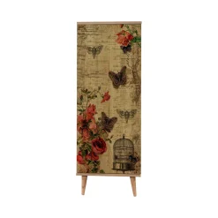 Scarpiera Dacrydium, 50x38 h135 cm, Quercia e Multicolore<Dmora Best