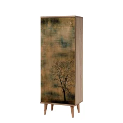 Scarpiera Dacrydium, 50x38 h135 cm, Quercia e Giallo<Dmora Discount