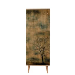 Scarpiera Dacrydium, 50x38 h135 cm, Quercia e Giallo<Dmora Discount