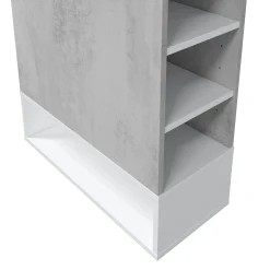 Scarpiera Dbalog, 67x28h119 cm, Cemento e Bianco<Dmora Best Sale
