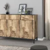 Scarpiera Dcamar, cm 120x40h80, Ardesia e Acero<Dmora Fashion