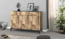 Scarpiera Dcamar, cm 120x40h80, Ardesia e Acero<Dmora Fashion